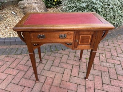 Arts & Crafts Walnut Writing Desk and Games Table Arts & Crafts Antique Desks 3