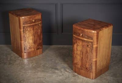 Pair of Art Deco Walnut Bedside Cabinets art deco Antique Cabinets 4