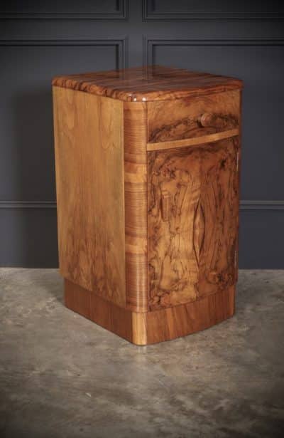 Pair of Art Deco Walnut Bedside Cabinets art deco Antique Cabinets 8