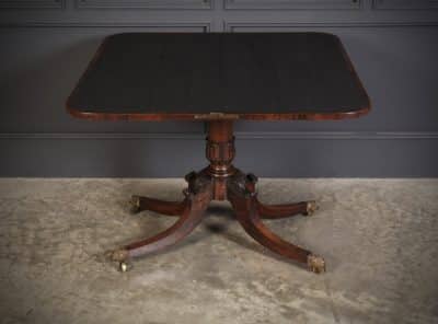 Regency Brass Inlaid Rosewood Card Table card table Antique Furniture 4