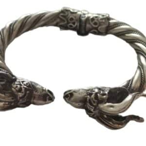 Antique Victorian Silver Ram’s Head Bracalet. Antique Bracelets 3