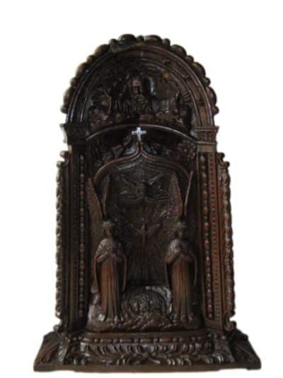 13th Century, Woodcut in Oak Altar. Antique Art 4