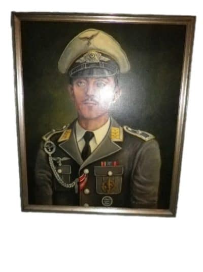 WW2 German Luftwawaffe Officer's Portrait, Signed.