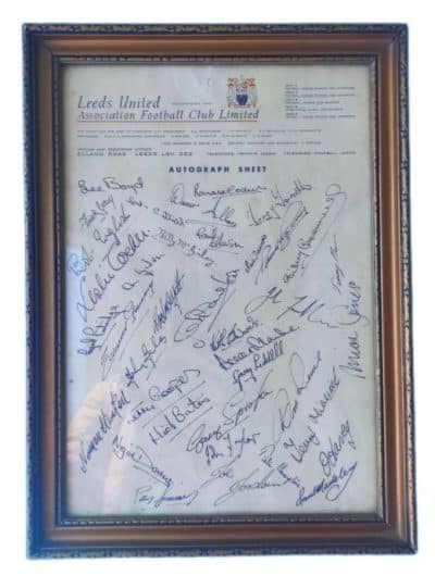 LEEDS UNITED FC Team Autograph, Early 1970s Antique Coffers 3