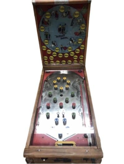 1938 Wooden BRILLANT TORERO PINBALL, Played a few times, Museum piece… Antique Collectibles 5