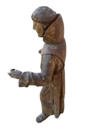 15th Century Large Statue of SAINT FRANCIS Antique Sculptures 6