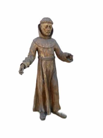 15th Century Large Statue of SAINT FRANCIS Antique Sculptures 3