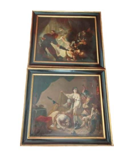 19th Century a Pair Painting a Wiena Scool, Oil on Canvas. Antique Art 3