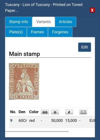 Extremley RARE Italy Stamp Red LION or 60 CRAZY, Toscana. Antique Collectibles 10