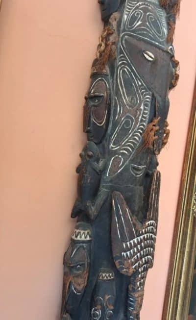 Early 19th Century TRIBAL CEREMONIAL TOTEM, JAYA IRIAN-INDONESIA, MANOKWARI Caniball… Antique Art 5