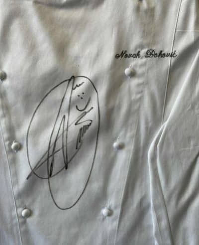 NOVAK DJOKOVIC’S  Autographed Apron, Donation Children in Serbia… Antique Collectibles 5