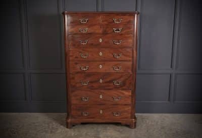 Tall Victorian Figured Mahogany Chest of Drawers antique chest Antique Chest Of Drawers 11