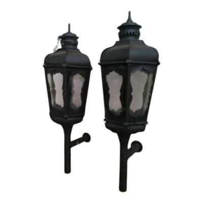 A Pair Metal Wall Lights, 18th-19th Century. 18th century Antique Lighting 3