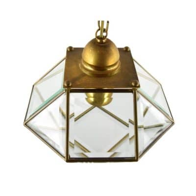 Mid 20th Century Glass & Brass Latern Antique Furniture 4