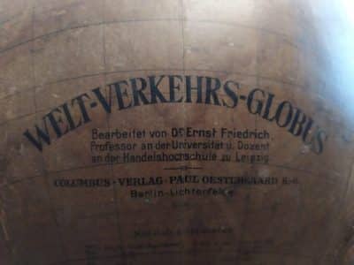 Antique Columbus Floor Earth Globe – Berlin, Early 20th Century Antique Furniture 4