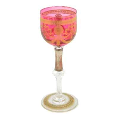 Antique French Glass Wine, SAINT LOUIS Company. Antique Glassware 3