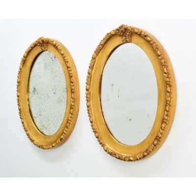 Antique Pair of French Wall Mirrors, Orginal Glass. Antique Furniture 3