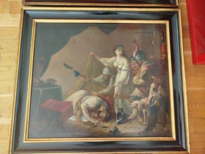 19th Century a Pair Painting a Wiena Scool, Oil on Canvas. Antique Art 5