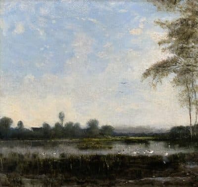 Paul Désiré Trouillebert Barbizon School French Landscape Oil Painting Landscape Oil Painting Antique Art 10