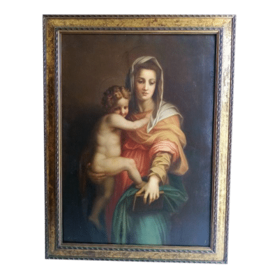 Masterpiece Achille Funi Oil on Canvas, Signed. Antique Art 3