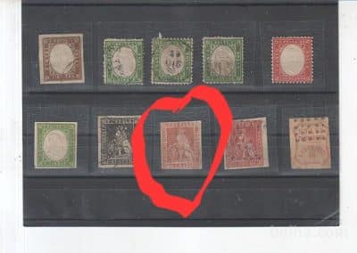 Extremley RARE Italy Stamp Red LION or 60 CRAZY, Toscana. Antique Collectibles 5