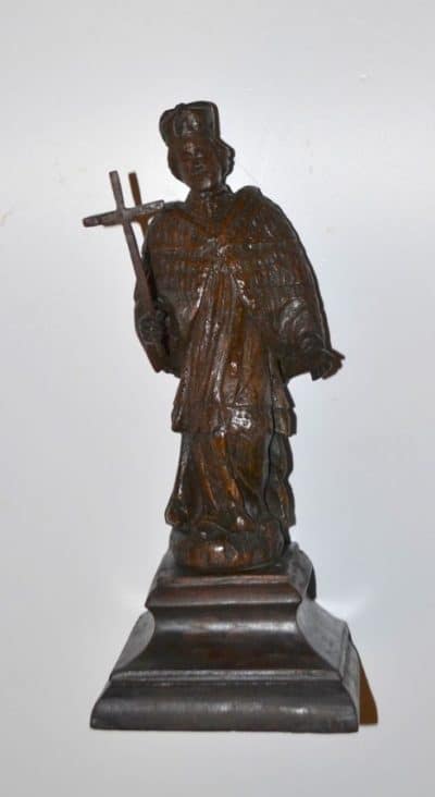 18th Century Statue SAINT of JANEZ NEPOMUK Antique Furniture 3