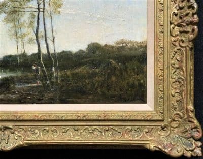 Paul Désiré Trouillebert Barbizon School French Landscape Oil Painting - Image 10