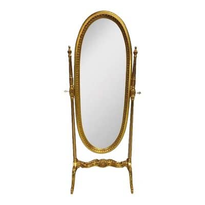 Antique Wooden Gilded Floor Mirror Antique Furniture 3