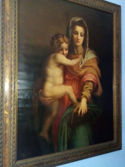 Masterpiece Achille Funi Oil on Canvas, Signed. Antique Art 11