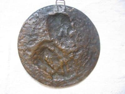 Rare 17th Century Bronze Medal Relief of Pope GIOVANNI HAMERIANI Antique Sculptures 4