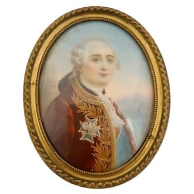 Antique French Yewelry Box, Painted by FREDERIC DUBOIS on Ivory, Portrait of King Louis XVI Antique Art 3