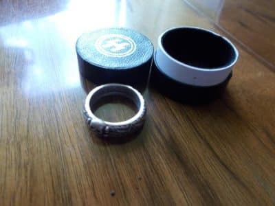 WW2 German SS Silver Ring With Box Antique Collectibles 6