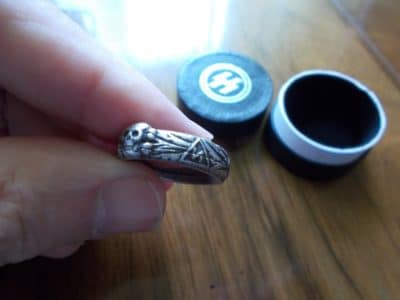 WW2 German SS Silver Ring With Box Antique Collectibles 4