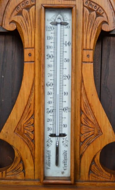 Victorian Oak Barometer By W Watson & Sons SAI3529 oak Antique Barometers 15