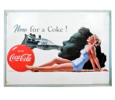 Vintage COCA COLA Advertising Sign, 1980s Antique Collectibles 3