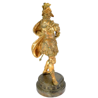 Antique Gilded Statue of Soldier Antique Sculptures 3