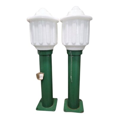 A Pair Vintage Green Garden Light, Unused. Antique Furniture 3