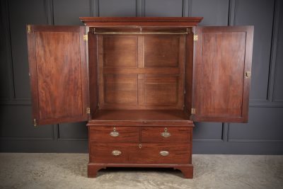 18th Century Mahogany Bachelors Wardrobe antique wardrobes Antique Furniture 9