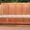 Arts & Crafts Cotswold School Oak Panelled Settle - Image 4