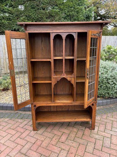 Arts & Crafts Bookcase Cabinet Arts & Crafts Antique Bookcases 8