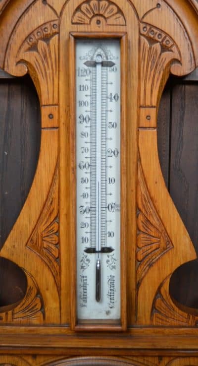 Victorian Oak Barometer By W Watson & Sons SAI3529 oak Antique Barometers 13