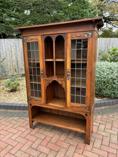 Arts & Crafts Bookcase Cabinet Arts & Crafts Antique Bookcases 13