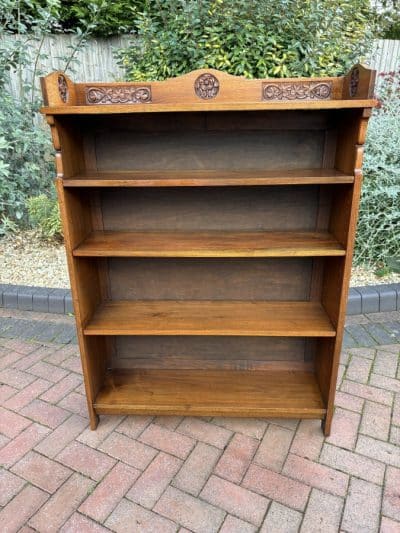 Arts & Crafts Walnut Bookcase c1910 Arts & Crafts Bookcase Antique Bookcases 4