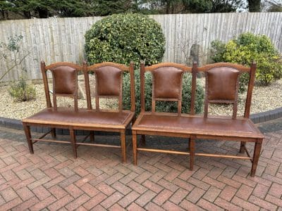 Pair of Arts & Crafts Glasgow School Benches benches Antique Benches 3