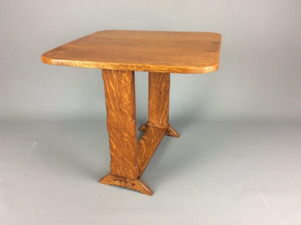 Arts and Crafts Occasional Drop Leaf Table Arts and Crafts Antique Furniture 3