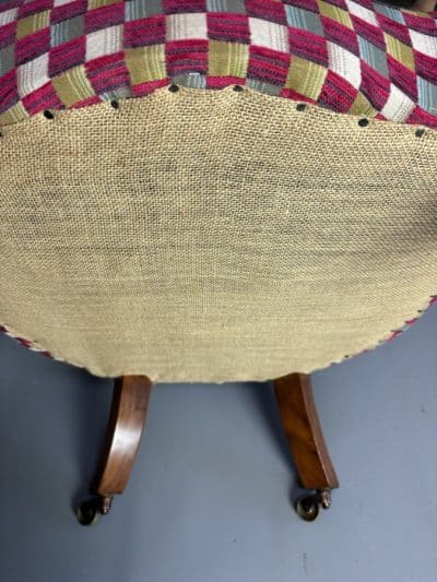 Late Victorian Walnut Easy Chair - Image 11