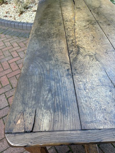 18th Century Oak Refectory Farmhouse Dining Table 18th century Antique Furniture 9