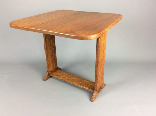 Arts and Crafts Occasional Drop Leaf Table Arts and Crafts Antique Furniture 8