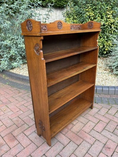 Arts & Crafts Walnut Bookcase c1910 Arts & Crafts Bookcase Antique Bookcases 3