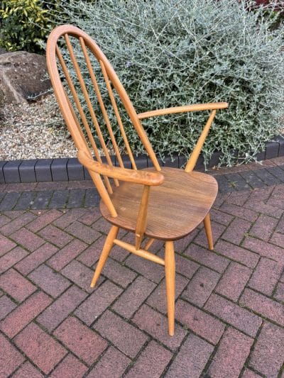 Mid Century Set of Six Ercol Windsor Dining Chairs beech Antique Chairs 5